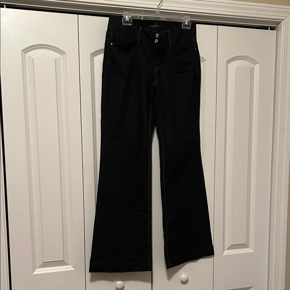 White House Black Market Black Wide Leg Jeans